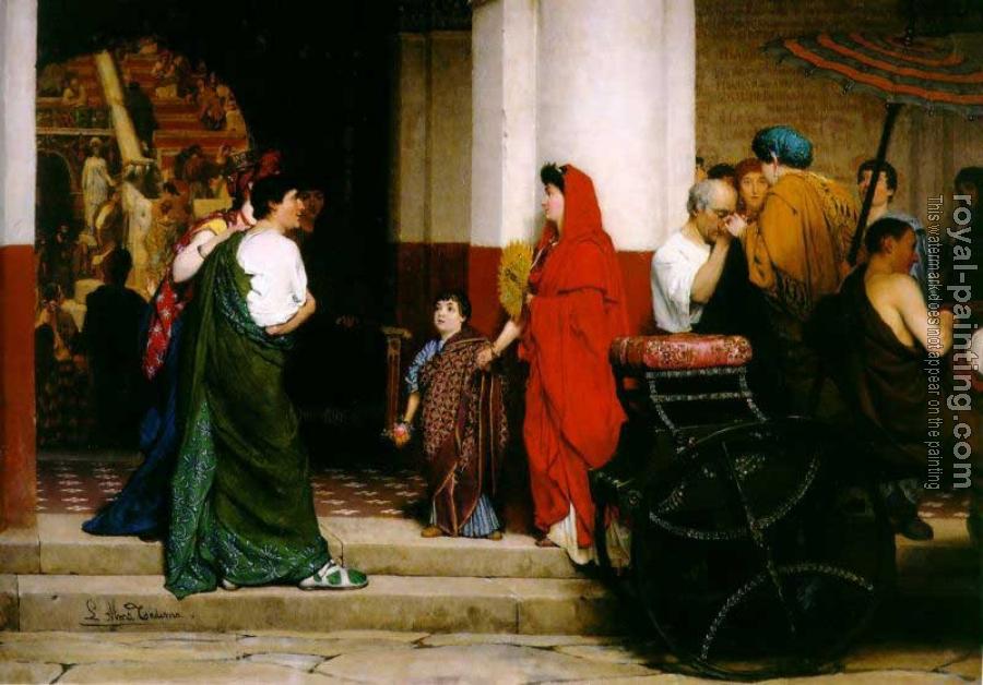 Sir Lawrence Alma-Tadema : Entrance to a Roman Theatre
